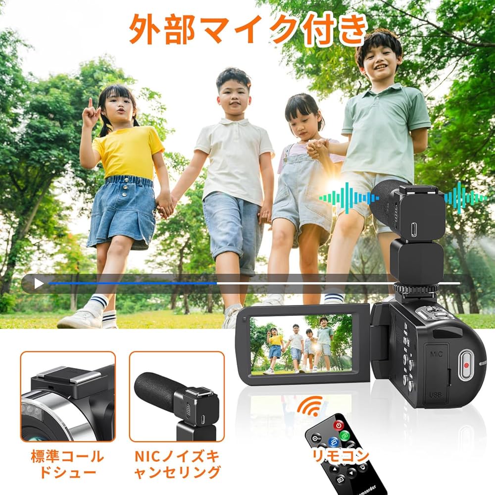 ビデオカメラ ウェブカメラ270度回転 3.0インチ 4K 30FPS イベント ビデオカメラウェブカメラ270度回転 3.0インチオンライン ストア