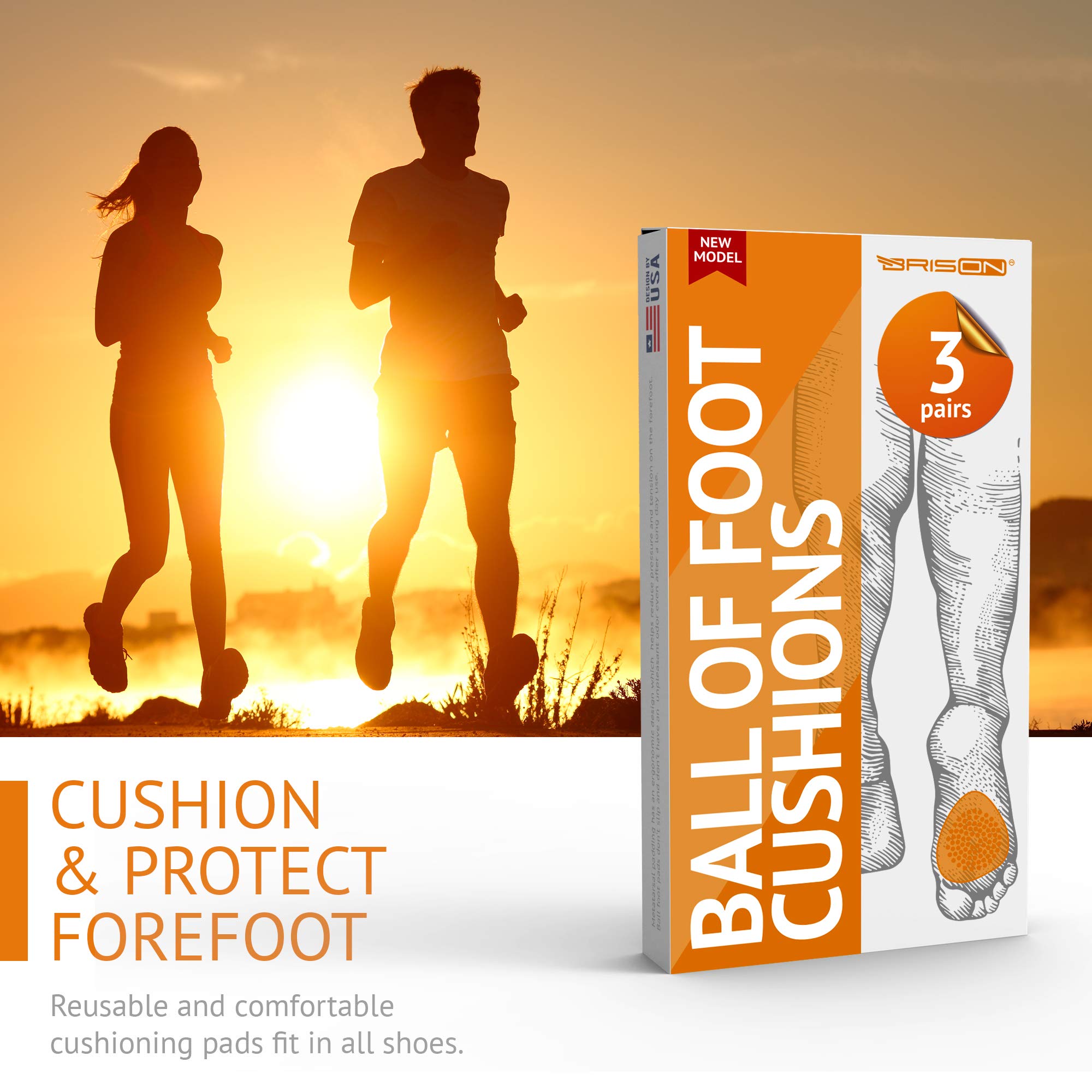 Metatarsal Pads Ball of Foot Cushion 6 Pieces Metatarsal Pads for