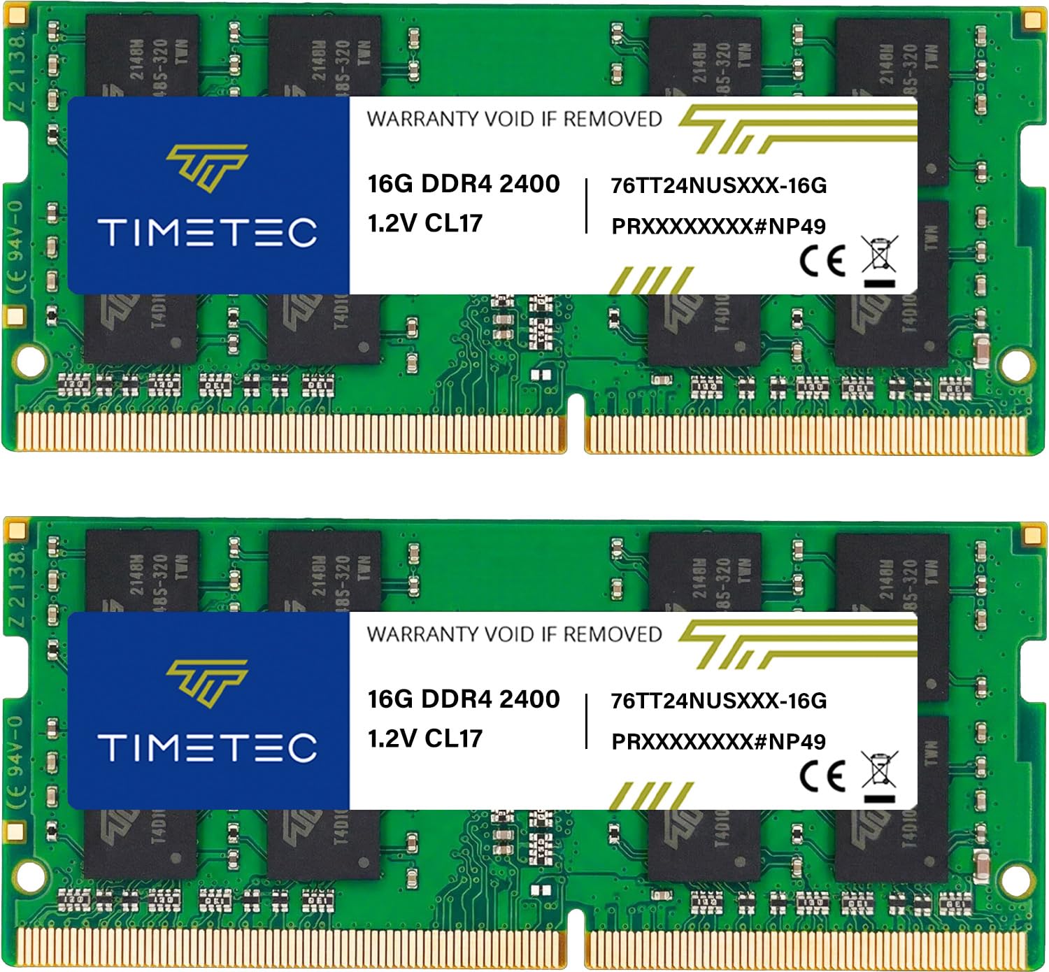Timetec Elite 32GB KIT (2x16GB) DDR4 2400MHz (PC4-2400T) PC4-19200 SODIMM Laptop RAM – 260-Pin 1.2V CL17 Non-ECC Unbuffered Memory Module for Laptop, Notebook, Mini PC, All-in-One