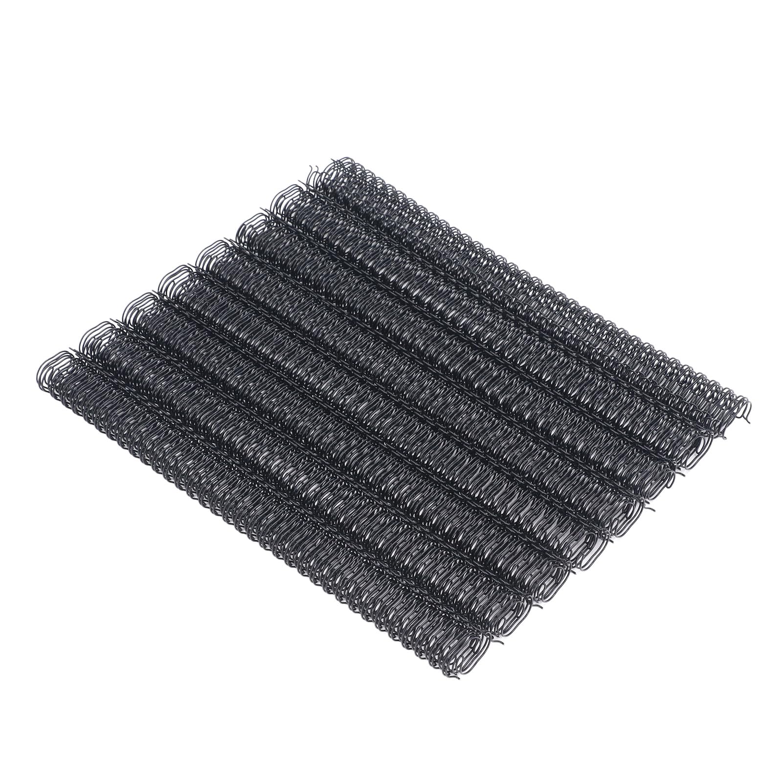 Dorso per Rilegatura in Filo Metallico, Rivestimento in Nylon per Filo di Rilegatura A4 Capacità 120 Fogli 34 Anelli 9/16 Pollici 100 Pezzi per Documenti per Studenti (BLACK)