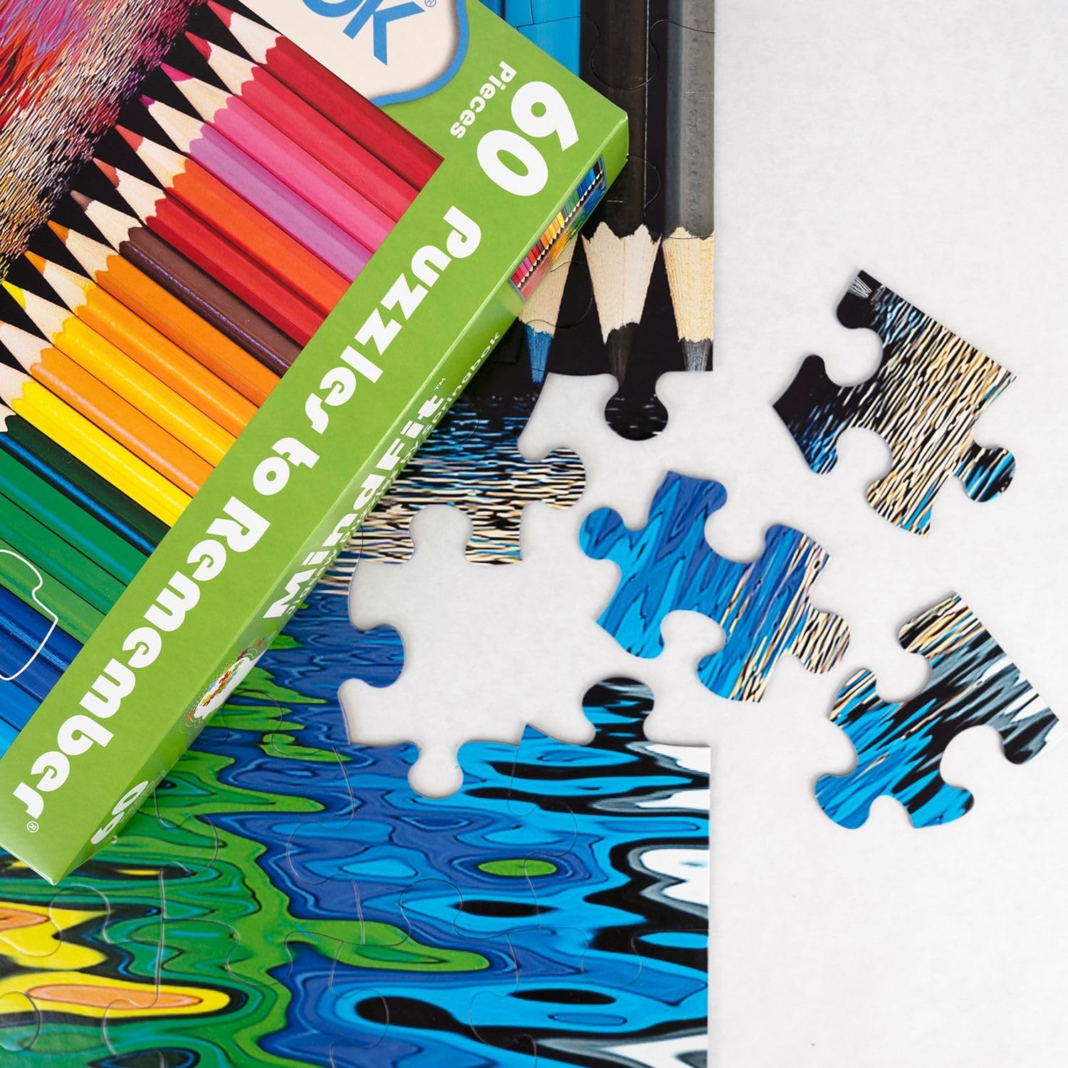 Springbok's Pencil Pushers 60 Piece Therapy Puzzles, Ideal for Adults with Dementia, Alzheimer’s or Brain Injury