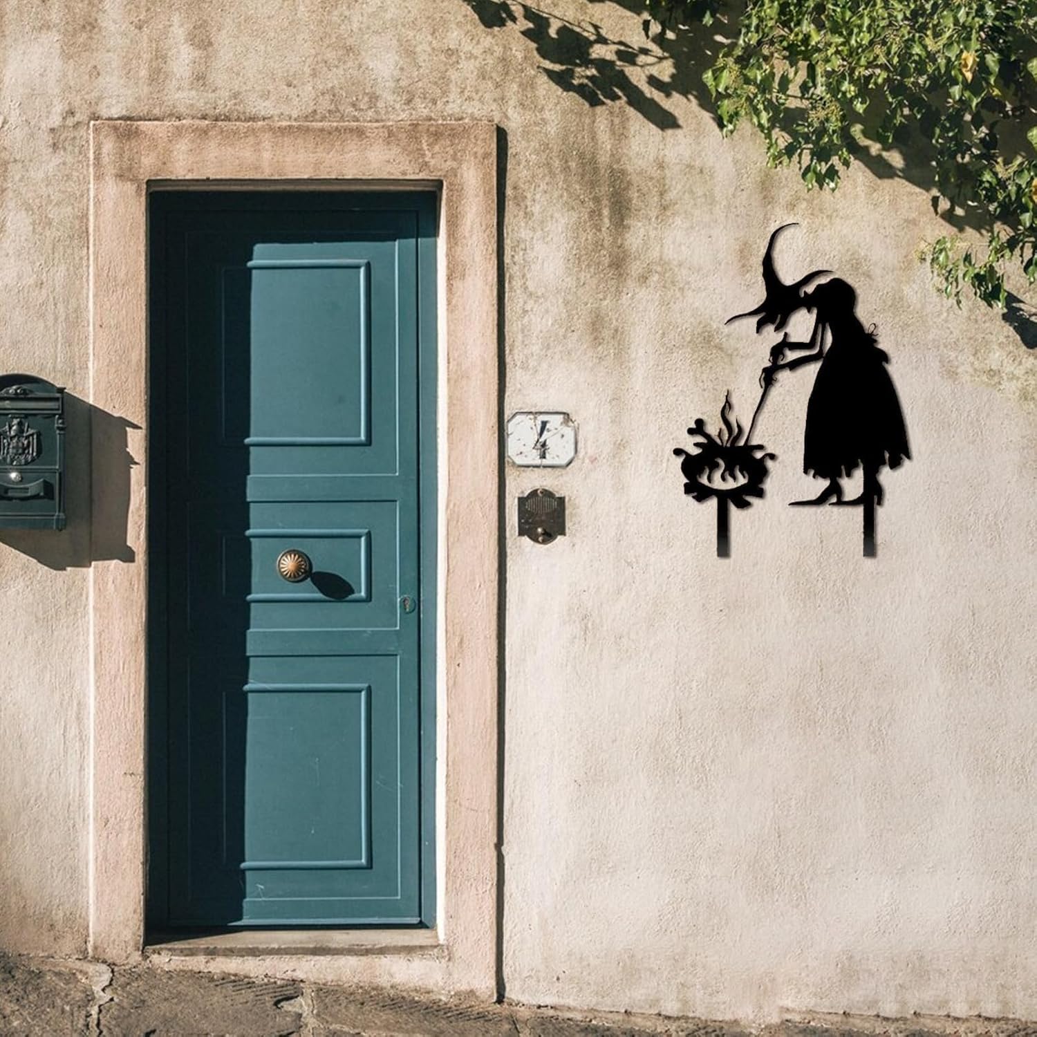 Personalize Witch Metal Sign Halloween Decor