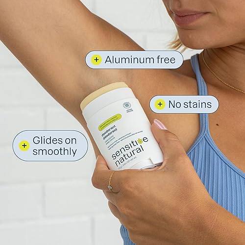 Miniatura 2 de ATTITUDE Desodorante para pieles sensibles, sin aluminio y sin bicarbonato de sodio, suave y vegano, protección contra olores de larga duración, sin