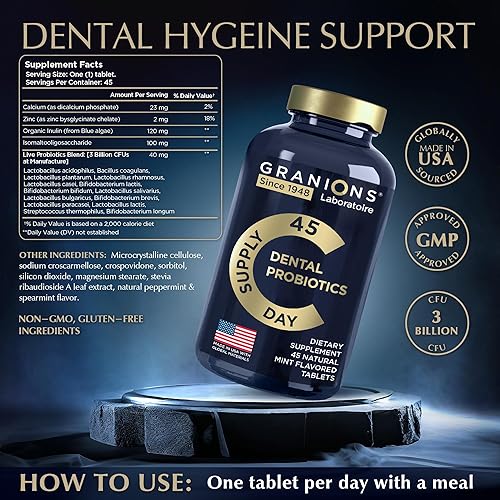 Miniatura 5 de Probióticos dentales para dientes y encías, probióticos lactobacillus salivarius de aliento fresco para mujeres y hombres - Probióticos orales para