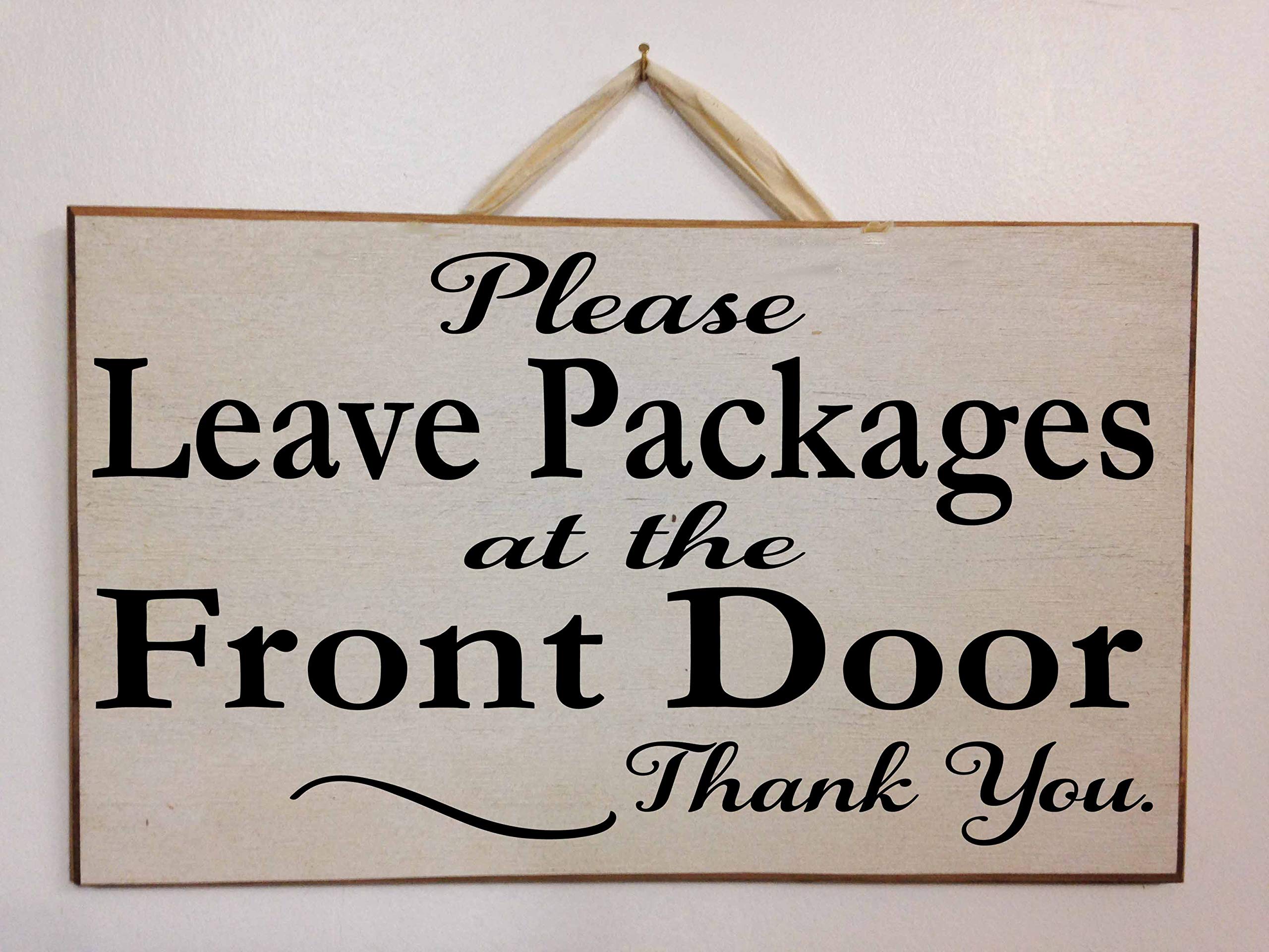 Please Leave Packages Sign Front Door Personalized Location