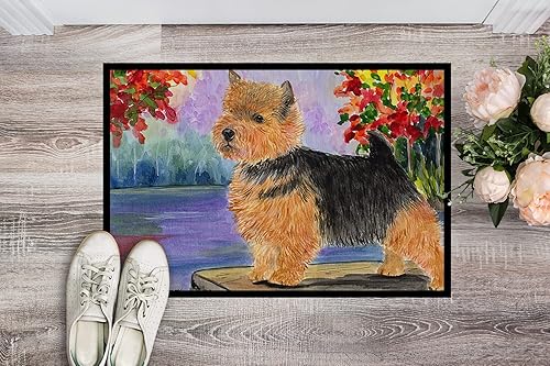 Miniatura 2 de Caroline's Treasures SS8054JMAT Norwich Terrier - Tapete para puerta delantera, 24 x 36 pulgadas, para interiores y exteriores, para entrada,