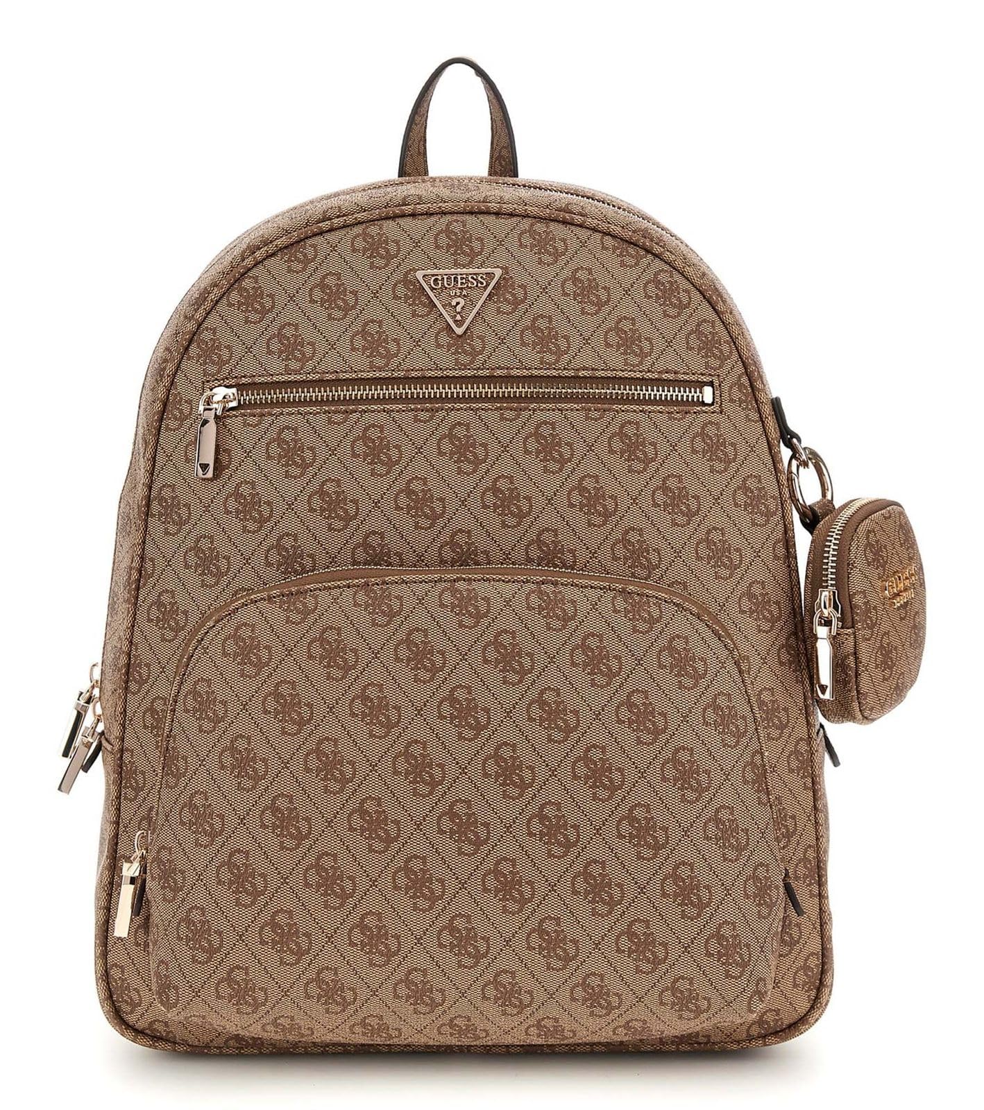 GUESS Power Play II Tech Backpack L Latte Logo