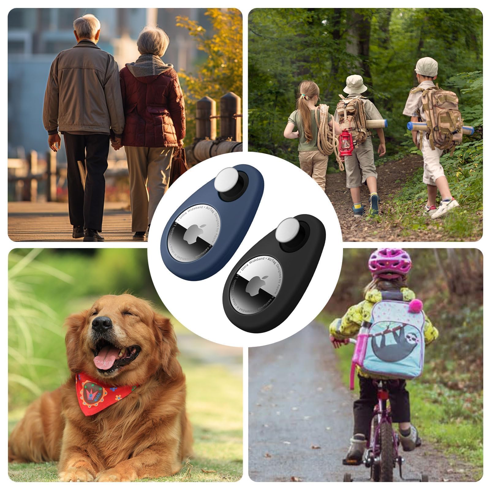 Tag nascosto GPS Tracker per bambini con localizzazione delle persone, custodia per bambini Android in tempo reale, custodia in silicone anti-rimozione nascosta con perni di sicurezza, adatto