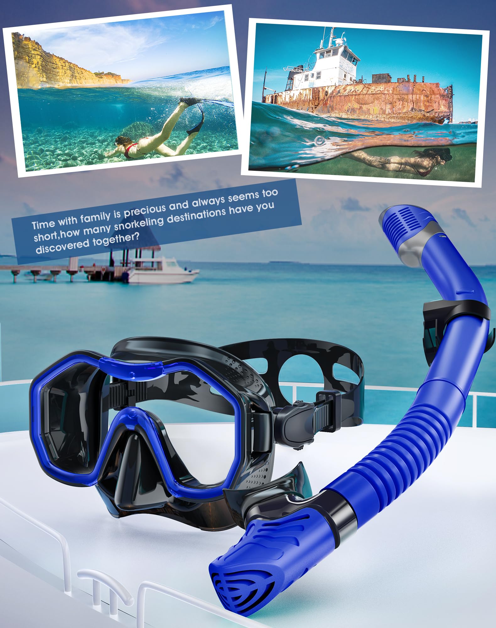 Sprzęt do nurkowania dla dorosłych, zestaw do nurkowania na sucho, panoramiczny szeroki widok 180°, maska do nurkowania, swobodna maska do snorkelingu, nurkowania, pływania, podróży