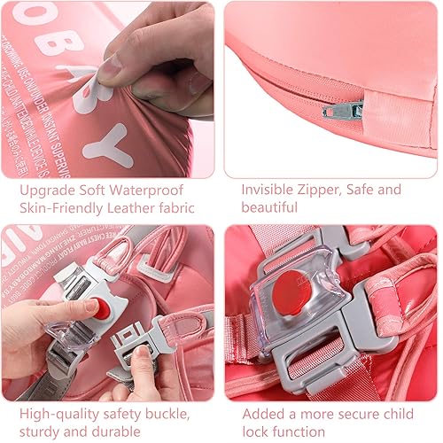 Miniatura 168 de Mambobaby Flotador de natación para bebé con toldo sólido para piscina, entrenamiento de natación, flotadores de agua sin aire, flotador de agua