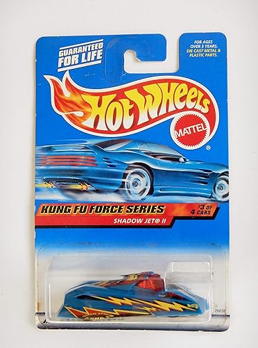 Hot Wheels 2000 035 kung fu Force Series 3 de 4 Blue Shadow Jet II 164 Coche coleccionable fundido a presión