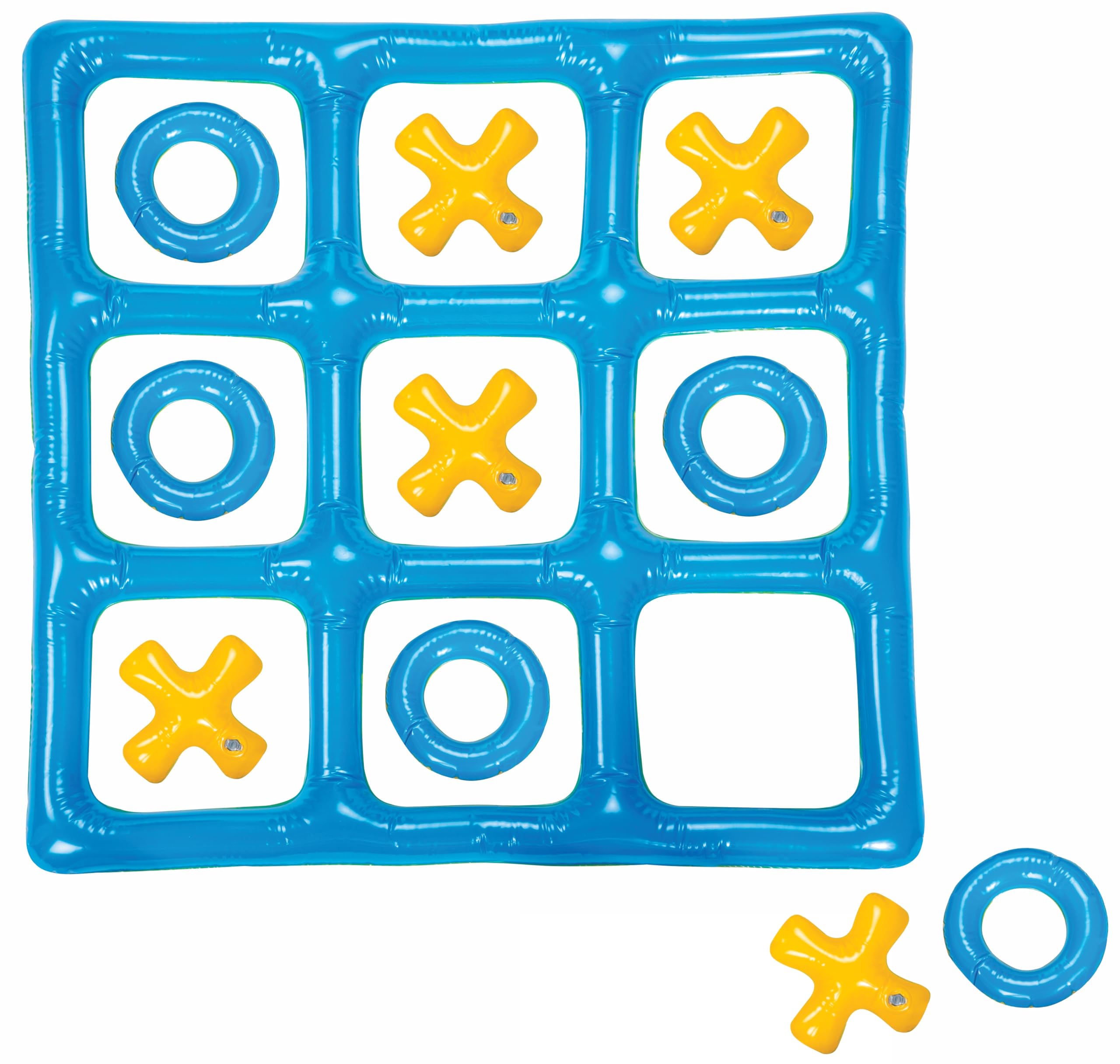 Bundaloo Giant Inflatable Tic Tac Toe Pool Float Game - Reversible Colors, Family Fun for Pool, Beach, Tailgate Parties, Backyard, Picnics, and Indoor Play