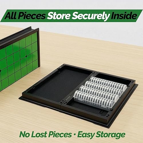 Miniatura 8 de Sterling Games Othello Reversi Juego de mesa de estrategia de 9.75 pulgadas con tablero magnético plegable y piezas para el hogar y viajes