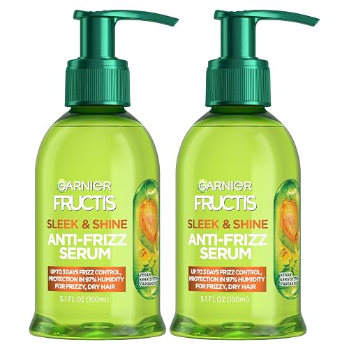 Garnier Fructis Sleek & Shine Anti-Frizz Hair Serum 5.1 Fl Oz 2 Pack