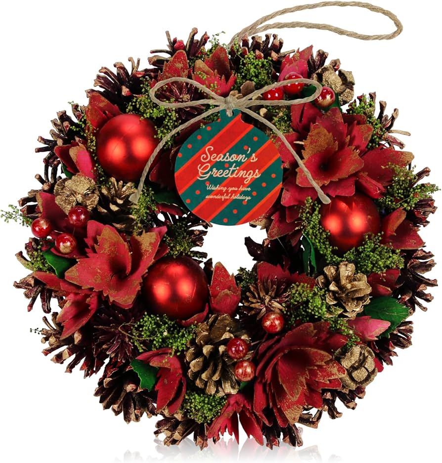 Amazon.co.jp: Morikuru(Ririsu) クリスマスリース 直径 25cm 飾り Amazon.co.jp: Morikuru(Ririsu) クリスマスリース 直径 25cm 飾り