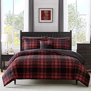 Amazon.com: MaiRêve Red Twin XL Comforter Set, Twin XL Bedding Sets for ...