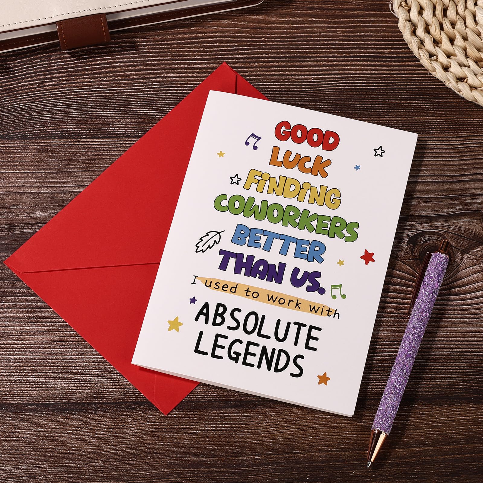 Carte D'Adieu Humoristique Pour Collègue – Carte De Départ Avec Enveloppe | Cadeau Porte-Bonheur Bureau, Fête D'Adieu