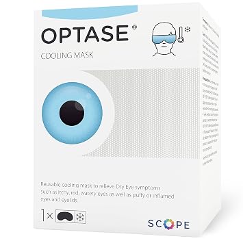 Optase Cooling Mask Gel Eye Mask for Dry Eyes And Seasonal Inflammation Relief Cold Compress With Innovative HydroCool Technology