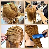 Vista 7 de Cabeza de maniquí con cabello 100% humano, cabeza de muñeca MYSWEETY para peinar el cabello, cabeza de maniquí para cosmetología, maquillaje