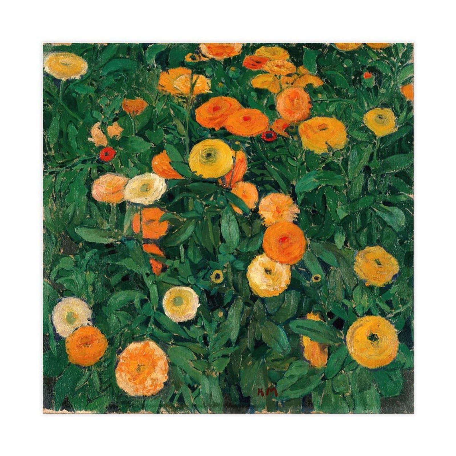 Koloman Moser - Marigolds Prints Posters Canvas Deco Paintings Wall Art For Office Unframe 20" L X 20" W