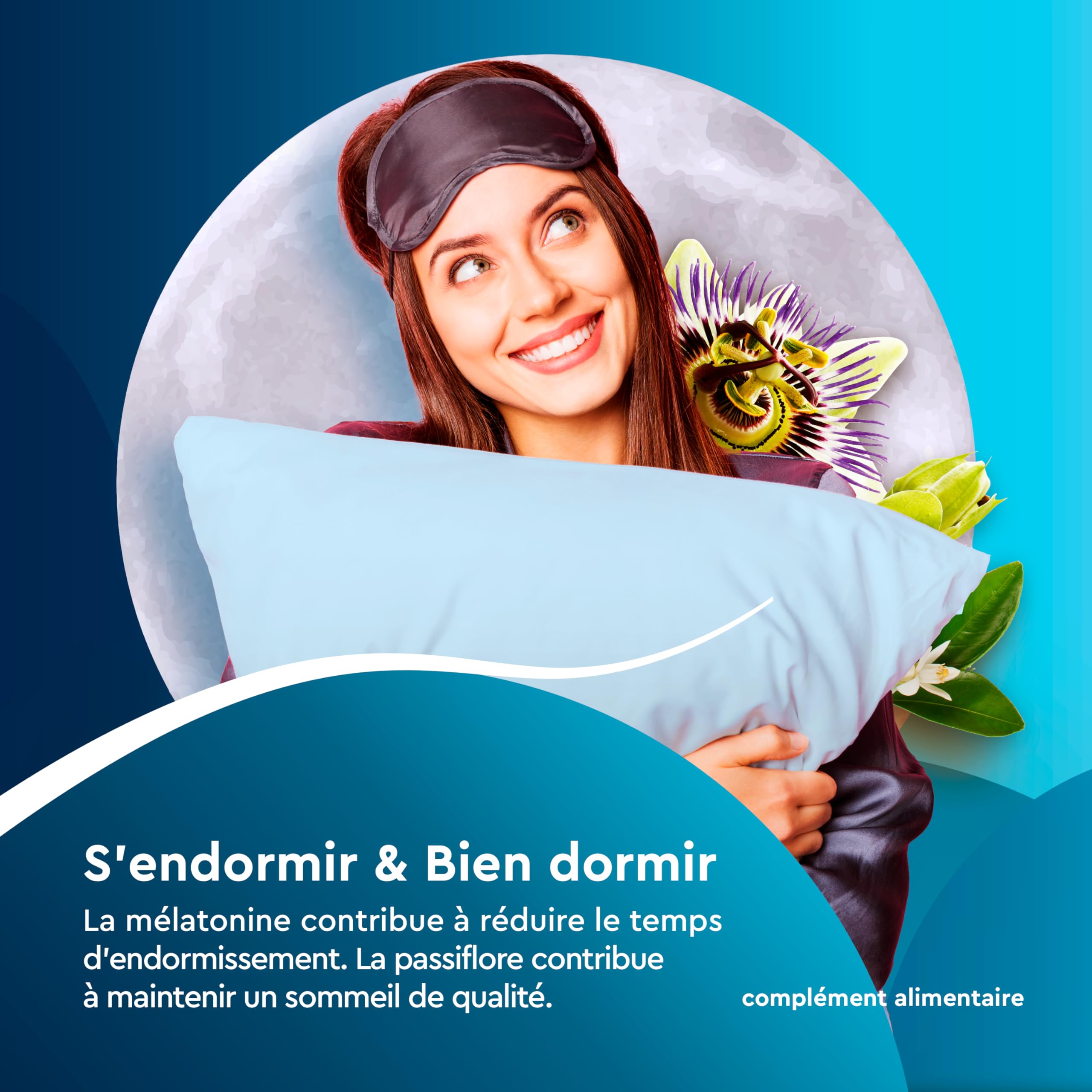 EuphytoseNuit® - Complément alimentaire adulte - Mélatonine 1mg - Endormissement plus rapide - Passiflore : Sommeil de qualité - 3 Packs de 30 Comprimés - 90 nuits de sommeil - Fabriqué en France