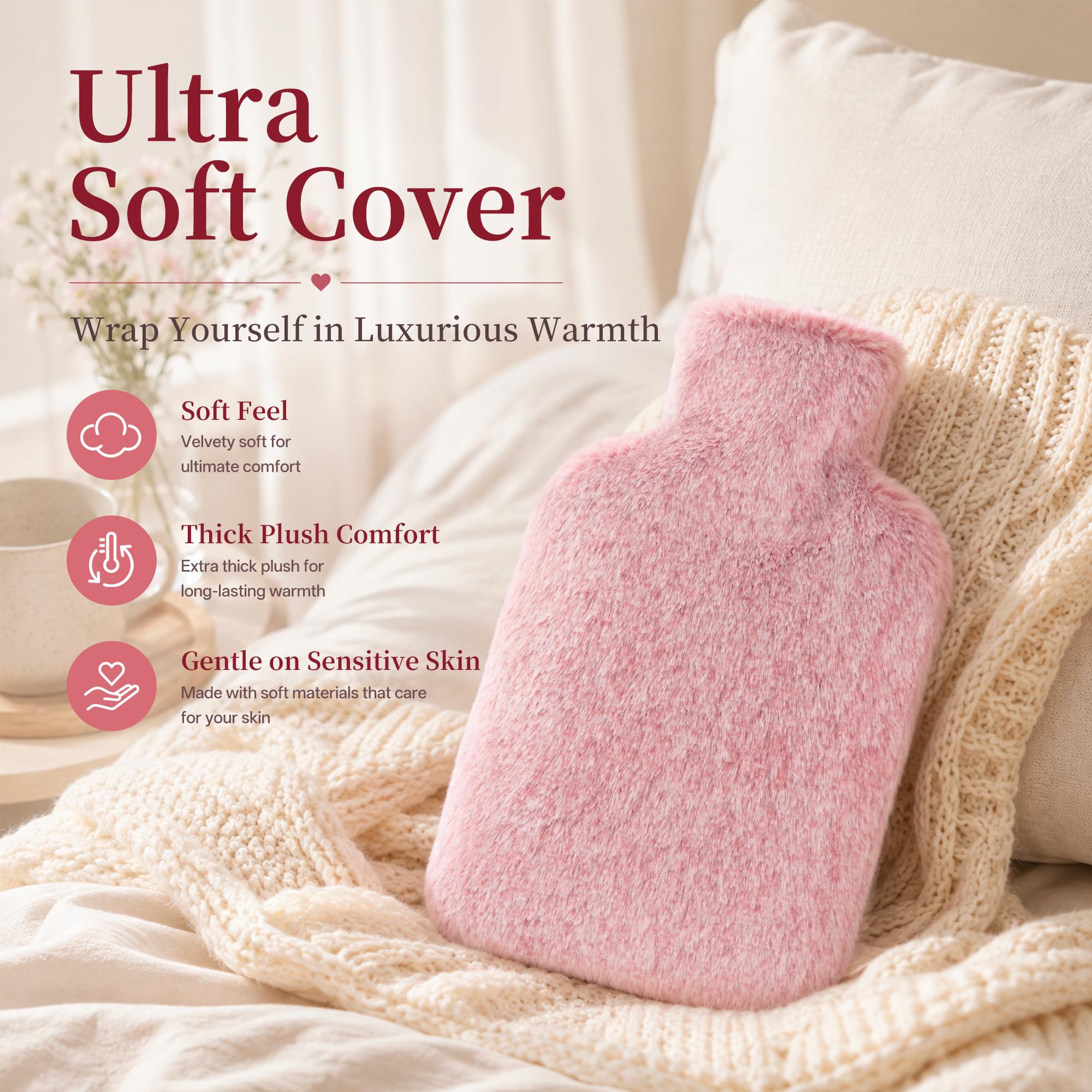 Luxury Hot Water Bottle - Pain Relief & Warmth -5 Luxury Hot Water Bottle - Pain Relief & Warmth -5