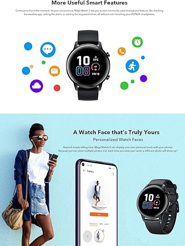 Miniatura 7 de Honor MagicWatch 2 1654in 12 AMOLED impermeable reloj inteligente pantalla 14 modos deportivos 5ATM GPS rastreador de actividad reloj inteligente