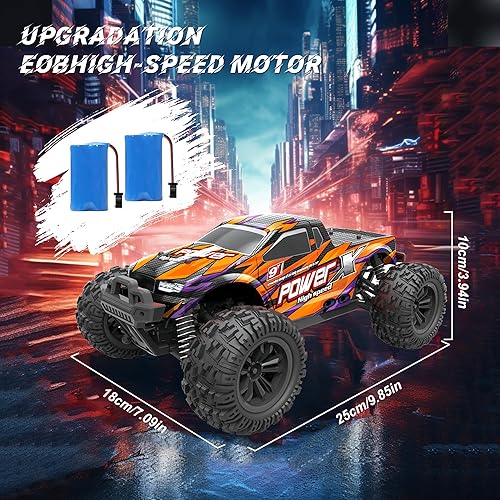 Miniatura 4 de Auto de control remoto rápido todoterreno a escala 118, auto a control remoto todo terreno de 2.4 GHz, control por radio, 4WD Monster Truck 40 KMH