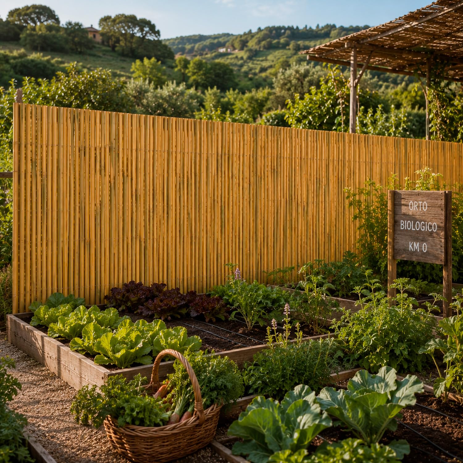 Arella In Bambù Naturale Per Recinzione E Copertura Da Esterno Schermatura Privacy Stuoia Canna Cannette Bamboo Ombreggiante Per Giardino Terrazza Balcone Gazebo 2x3 Metri