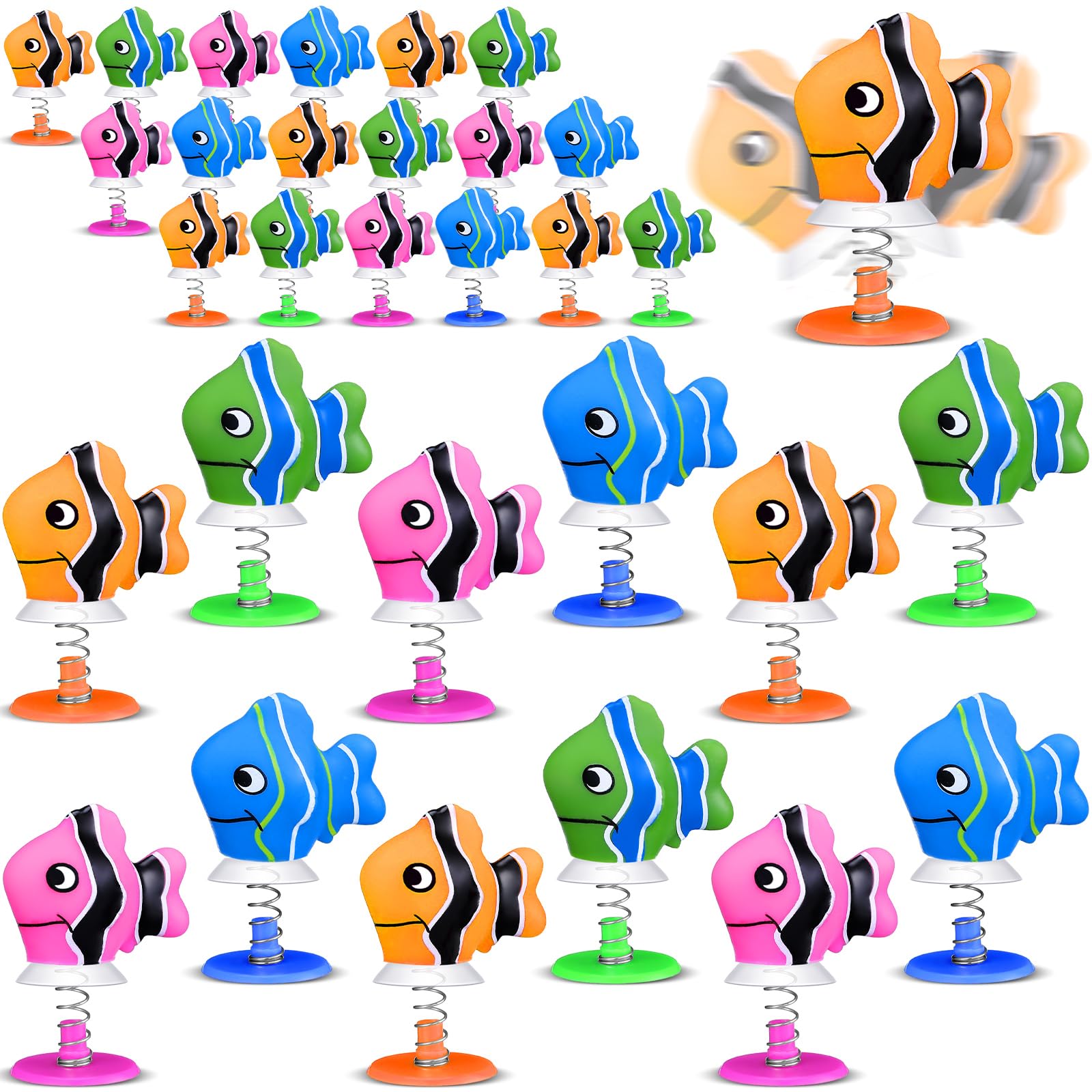 Amazon.com: VercanMonth 48 Pcs Clown Fish Spring Launchers 