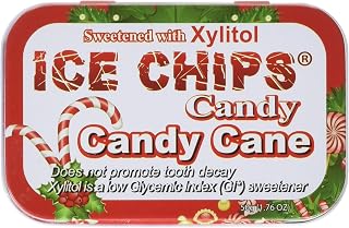 Ice Chips Candy naturally sweetened with xylitol Candy Cane 1.76 ounce (Packaging may vary)