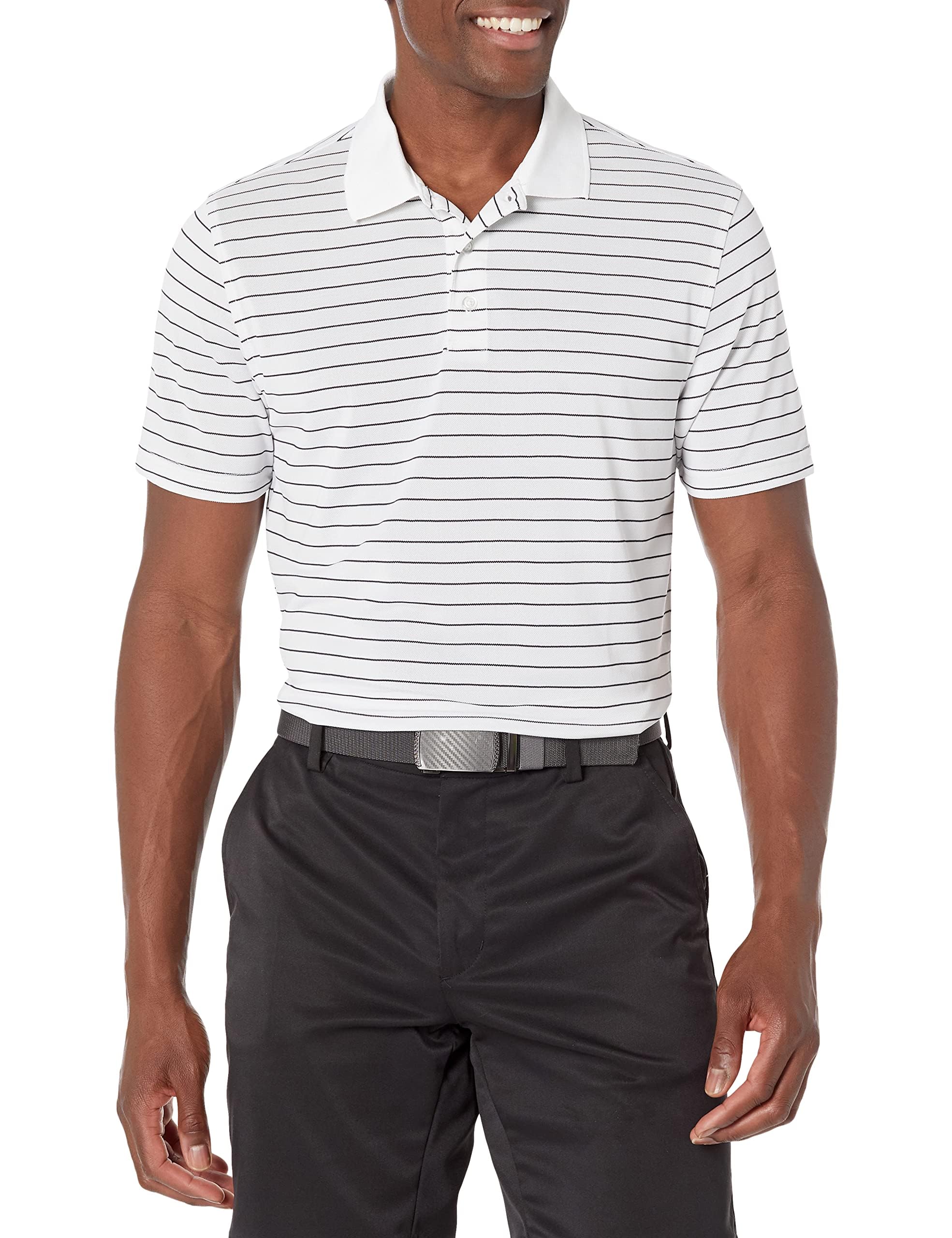 Amazon Essentials Men's Moisture Wicking Golf Polo Shirt, Short Sleeve, Slim-Fit, Quick-Dry, Active Wear