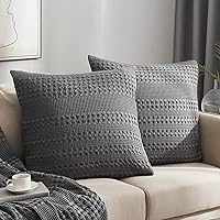 Vista 11 de Ivellow Juego de funda de edredón de tejido gofre - 100% algodón, tamaño Queen, gris texturizado, acogedor, suave, transpirable, funda de edredón