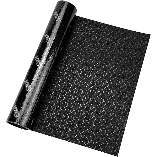S&X Black Skateboard Grip Tape 12” x 36” - Single Sheet, Hexagonal Pattern for Superior Grip