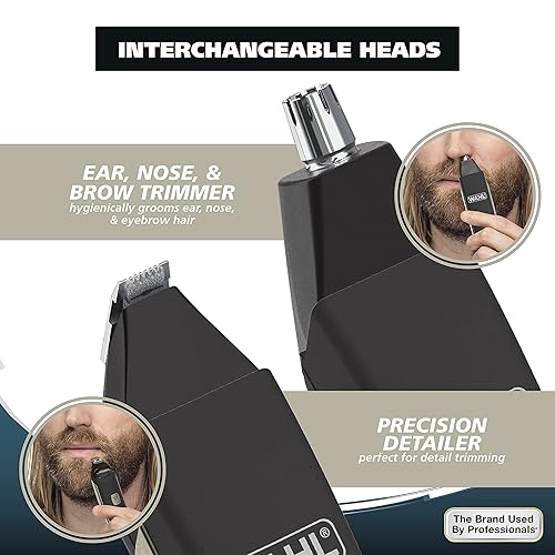 Miniatura 5 de Wahl Kit de corte de barba recargable de iones de litio 2.0 de Estados Unidos con cuchilla en T de precisión para aseo de alto rendimiento, cabezal