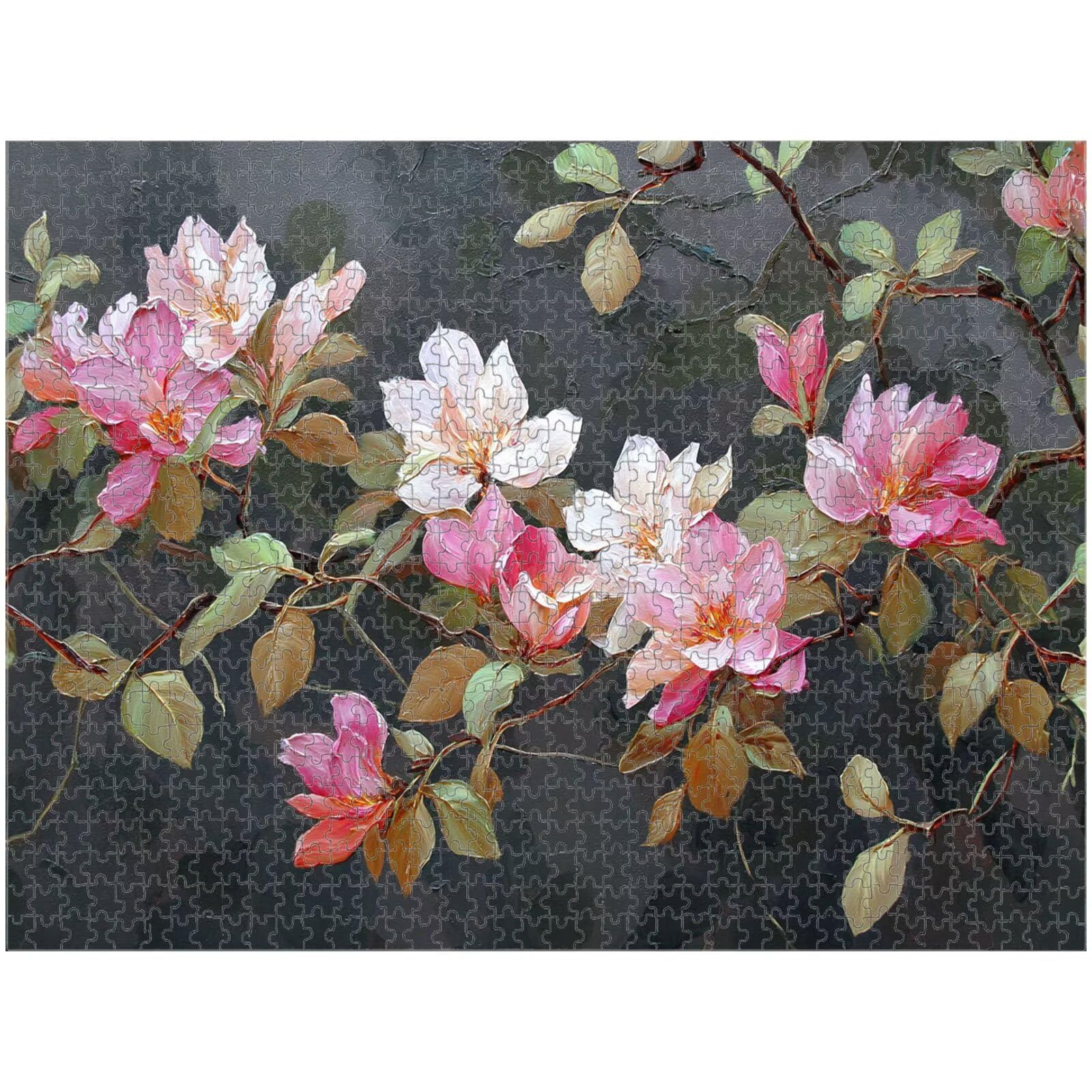 Puzzle 1000 Pezzi - Fiore & Rosa - Puzzle in Legno Durevole 1T#615