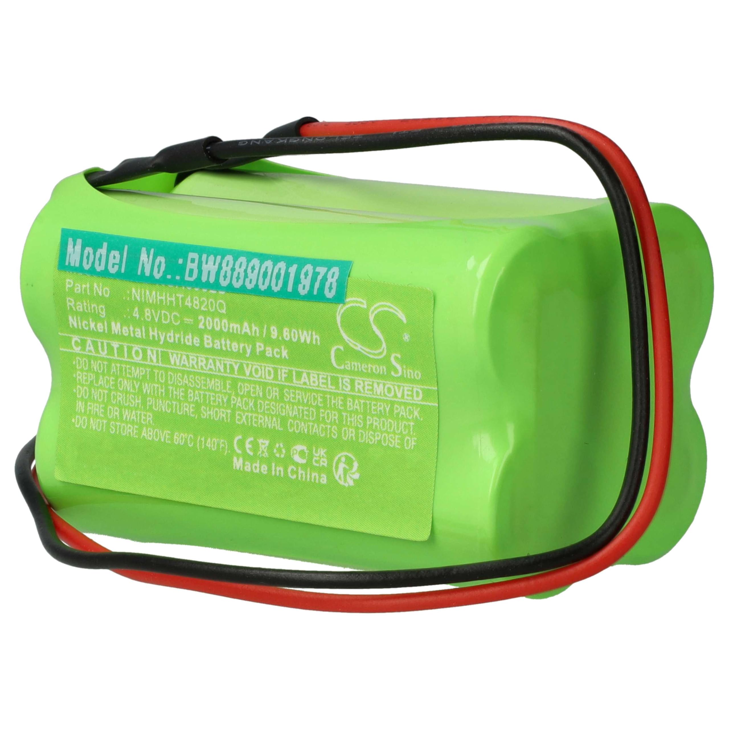 vhbw 5 x akumulator kompatybilny z ABM KCW013(SC) | KCD013(SC), KDU013(SC), IL023(8) droga ewakuacyjna, oświetlenie awaryjne (2000 mAh, 4,8 V, NiMH)