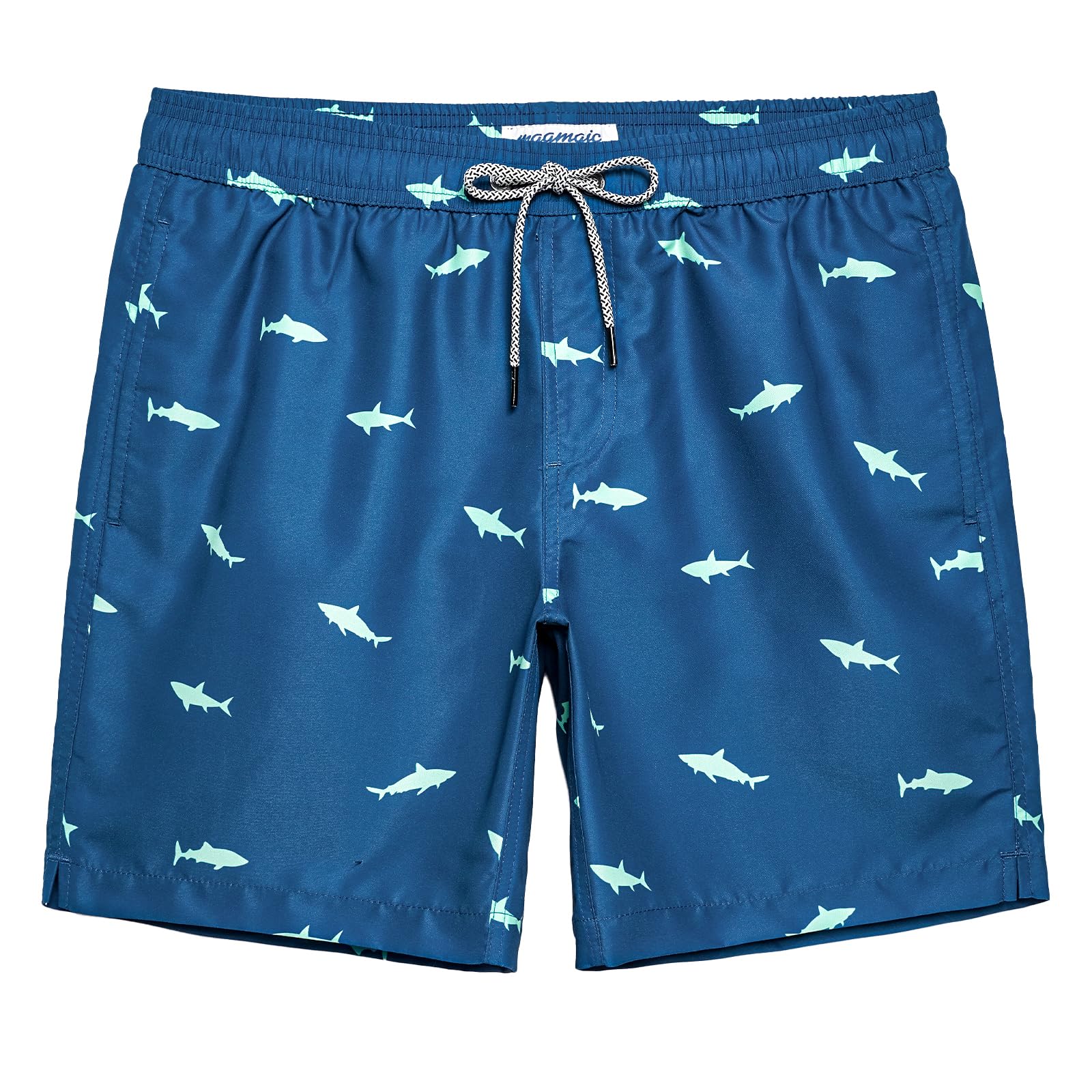 maamgic Mens 7 inch Mens Swim Trunks with Mesh Lining Quick Dry Board Shorts Mens Bathing Suits