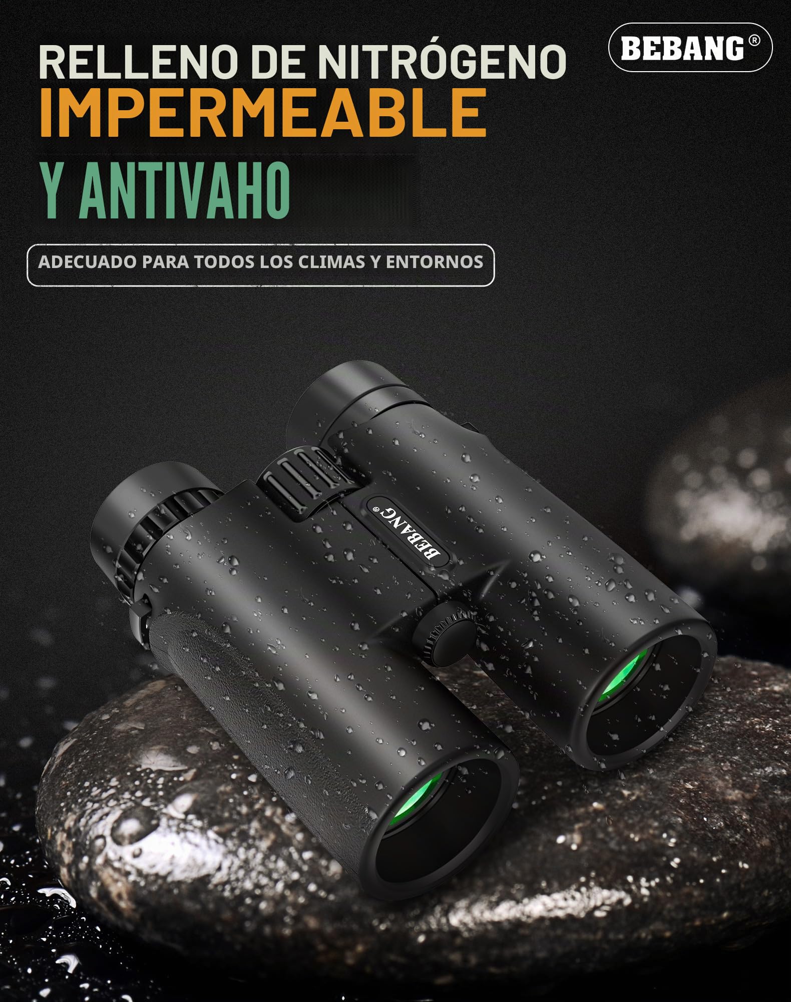 Prismaticos Profesionales para Adultos 10x42 Prismaticos Largo Alcance, Antiniebla e Impermeables, Prismas BaK4 y Lentes FMC, Potentes Binoculares para Observación de Aves, Caza, Senderismo