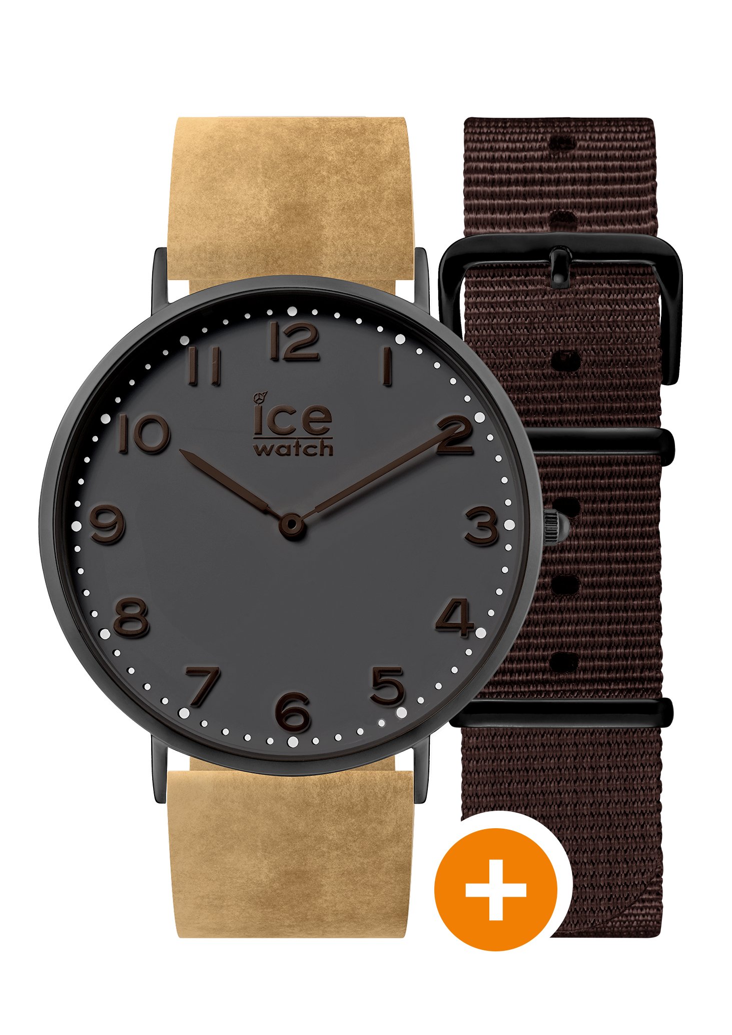 Ice-Watch - City Folkestone - Reloj Beige para Hombre (Unisex) con Correa de Nylon - 001360 (Medium)