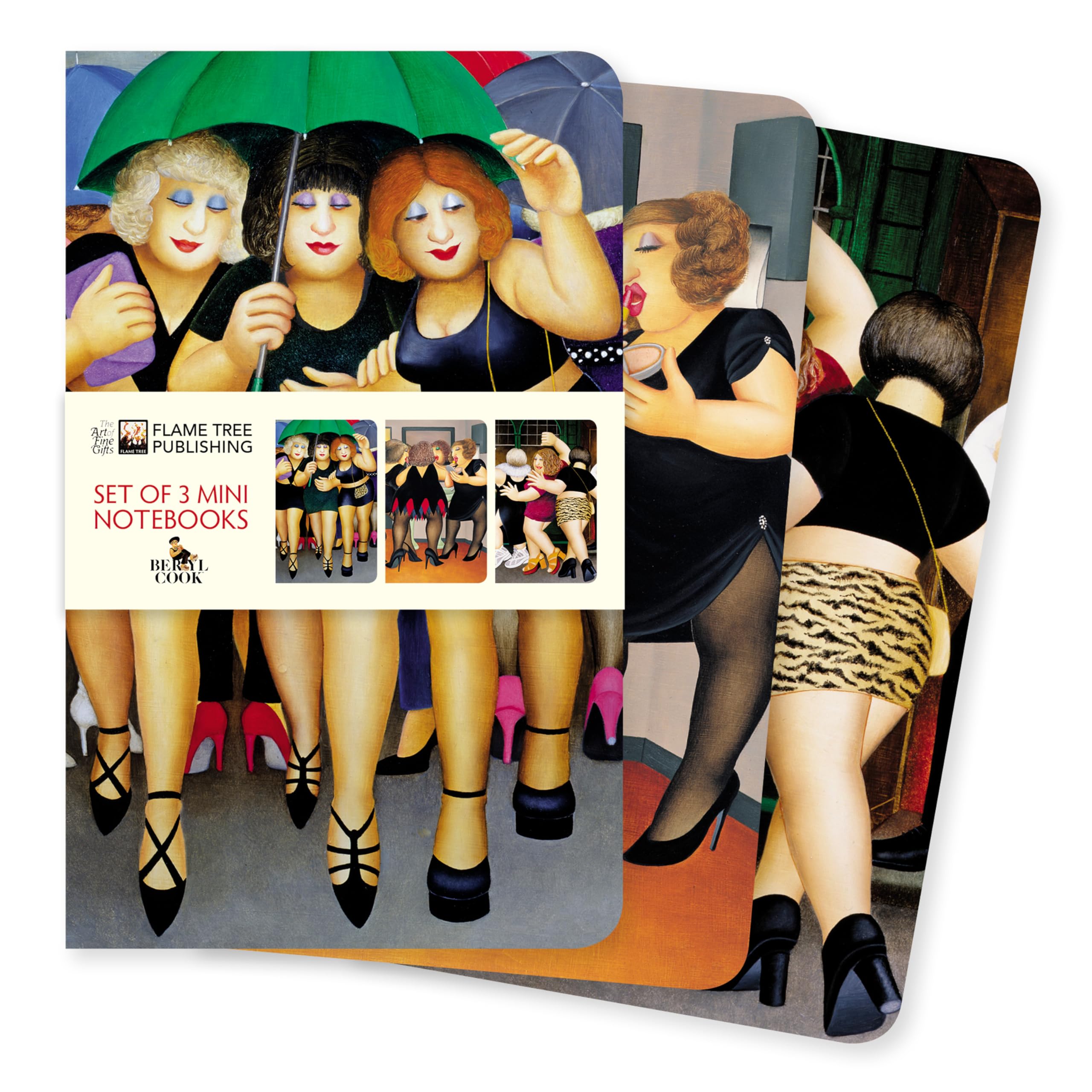 Beryl Cook Set of 3 Mini Notebooks