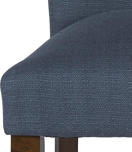 Miniatura 4 de HomePop Parsons - Sillas de comedor tapizadas clásicas, paquete de 1, azul marino texturizado