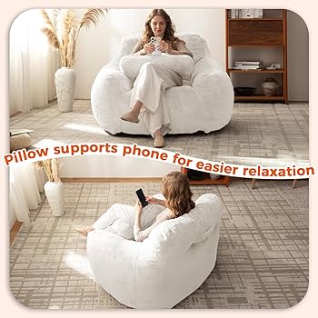 Amazon.co.jp: 大人用ビーンバッグチェア 枕付き 特大ビーン