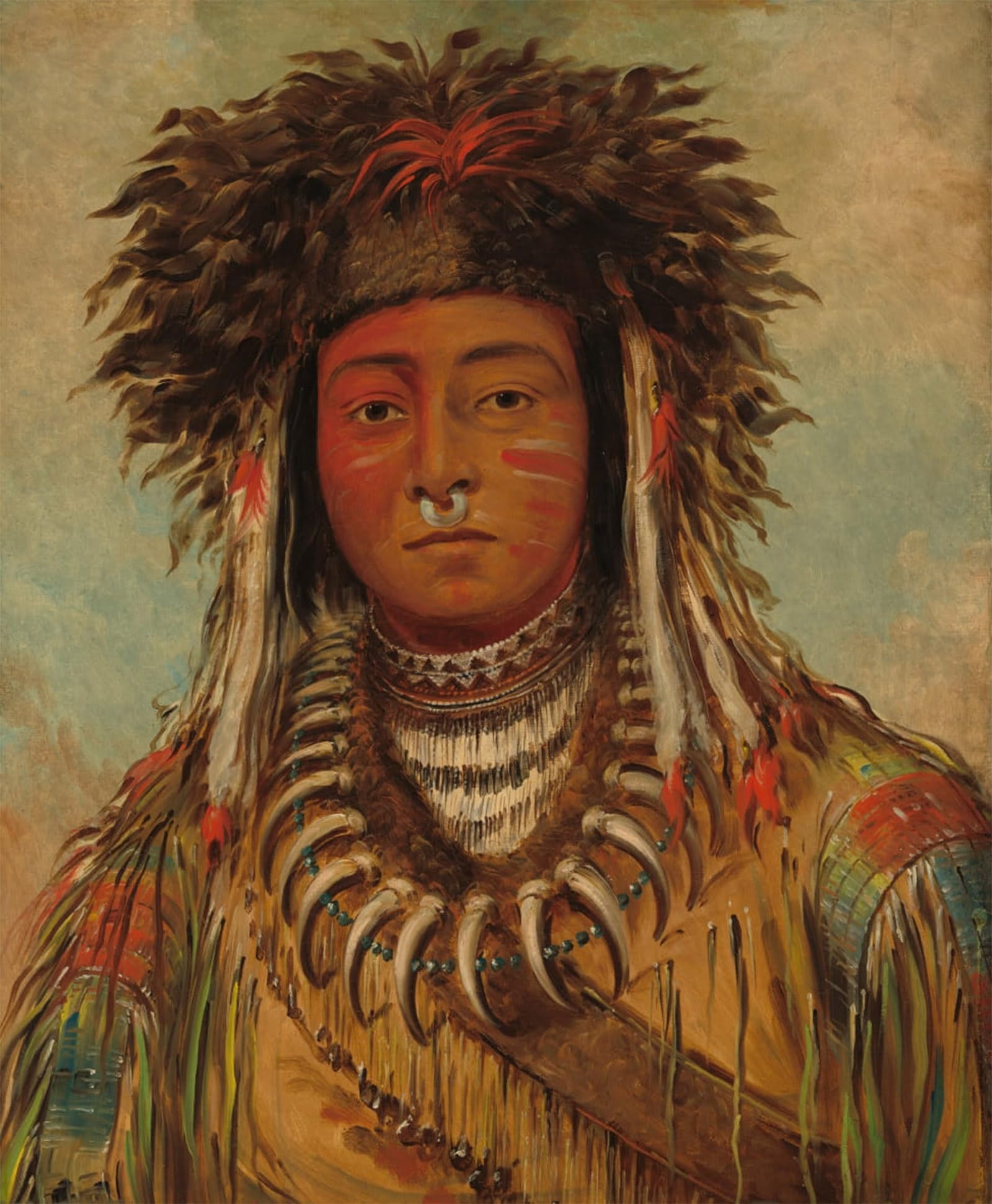 POSTERIIk Famous Animal Posters Vintage Picture Boy Chief Ojibbeway by George Catlin Modern Wall Decor for Home Decor 60x90cm
