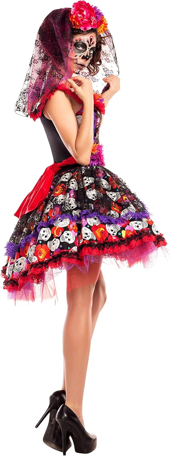 Party King Women's Lady of The Dead Costume