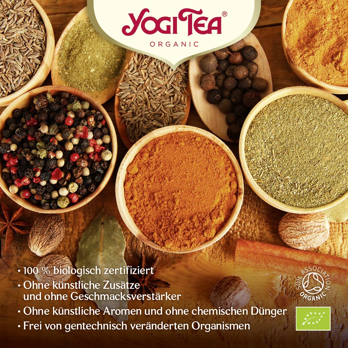 Yogi Tea Pumpkin Chai, 6x17 Beutel (102 Teebeutel) | Ayurvedischer Bio Gewürz- und Kräutertee, von Natur aus koffeinfrei, Mischung aus Kürbis, Ingwer und Orange