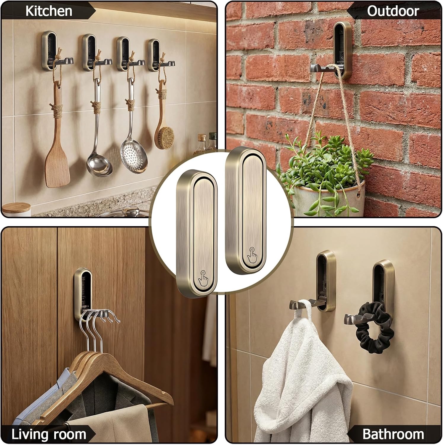 LEIFIDE 4 Pcs Antique Folding Wall Hooks 2.87 Inch Heavy Duty Foldable Coat Hooks Folding Hangers for Hanging Coat Towel Key Hat Bag Backpack