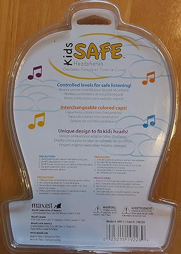 Miniatura 2 de Maxell Auriculares seguros para niños, rosa/azul/plata, caja de 2
