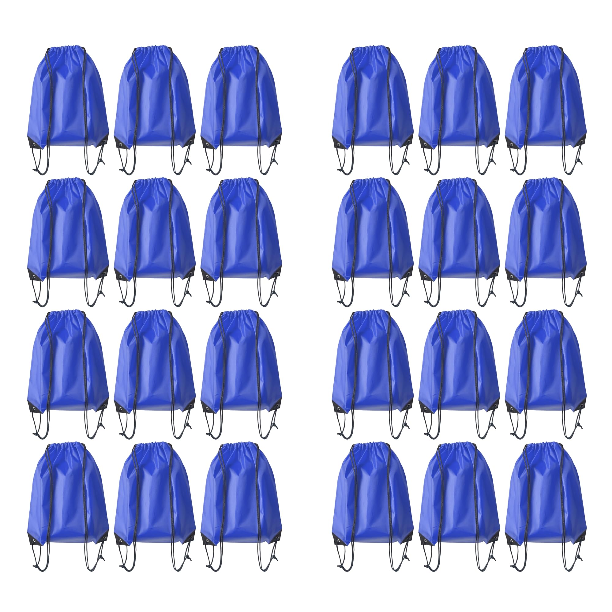 JohahaTim Drawstring Backpack Bulk 24Pcs Draw String Backpack Bags DIY Gym Sports Traveling Yoga Cinch Bag Sackpack Drawstring (royal blue bluenoye)
