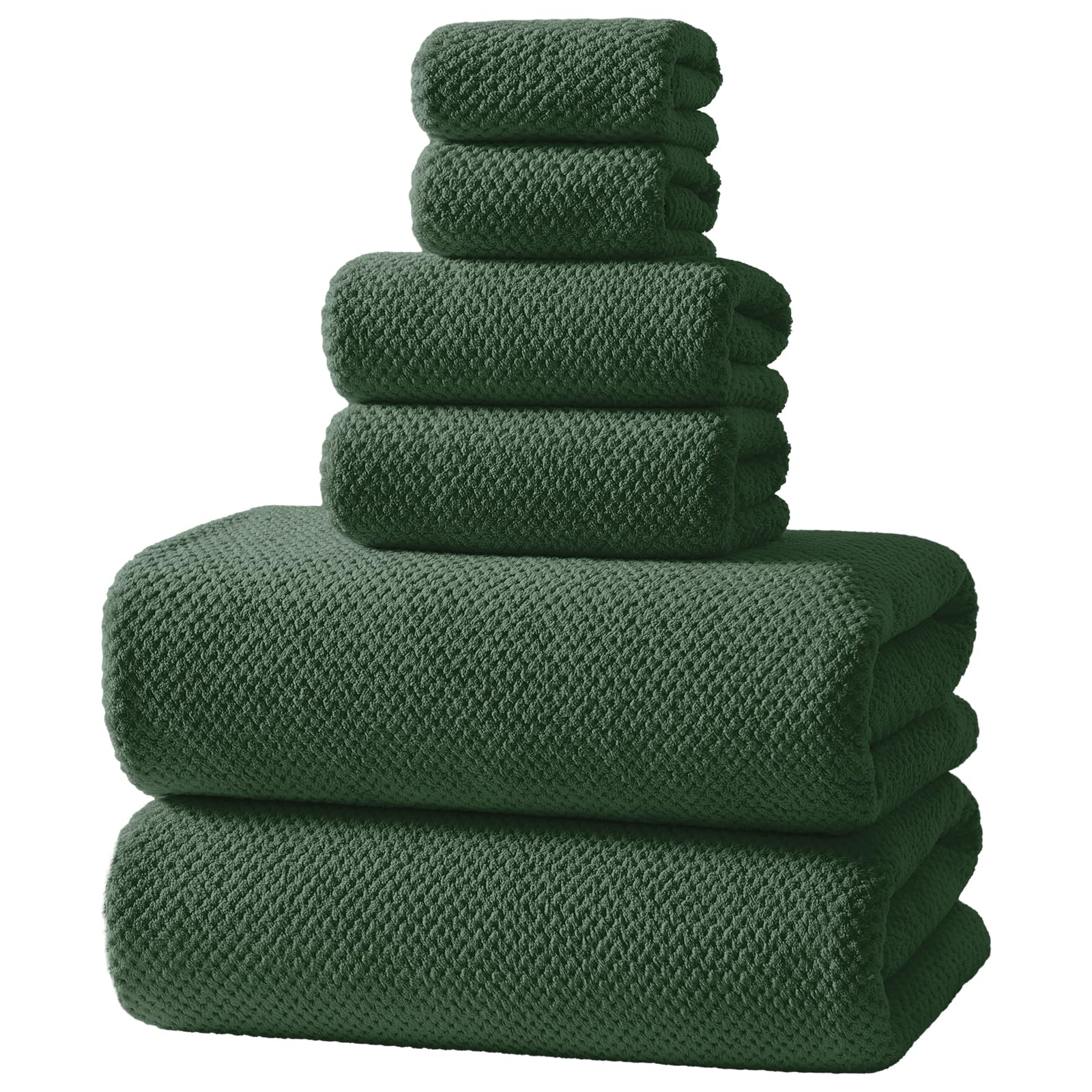 REDKISS 6-Piece Towel Set Olive Green